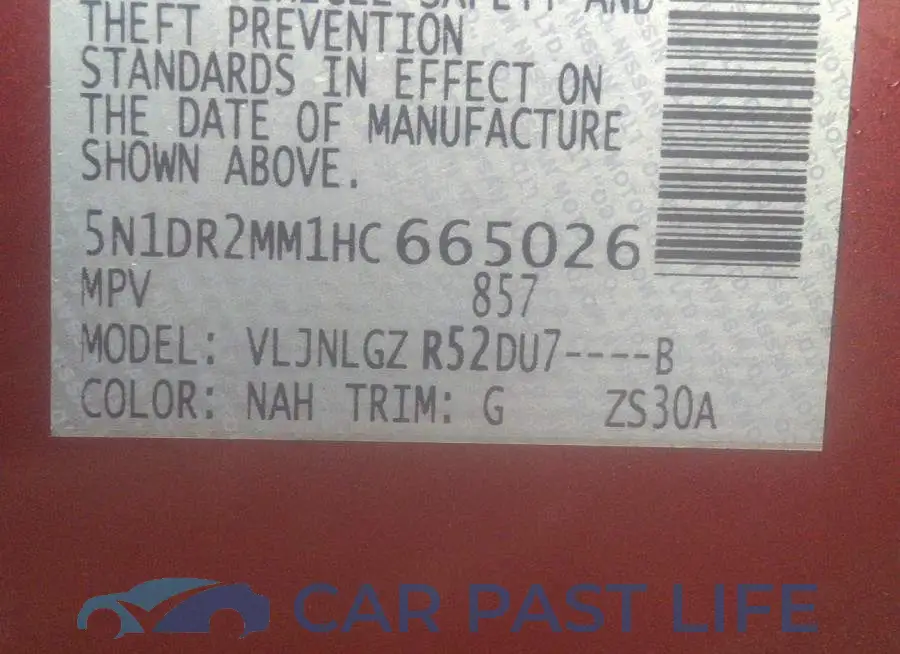 5N1DR2MM1HC665026# 9