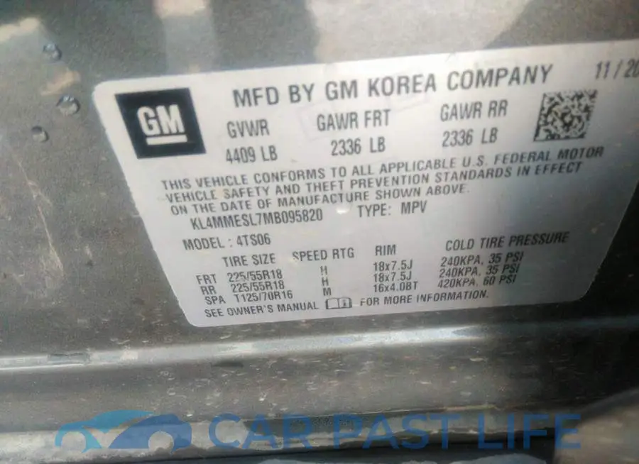 KL4MMESL7MB095820# 9