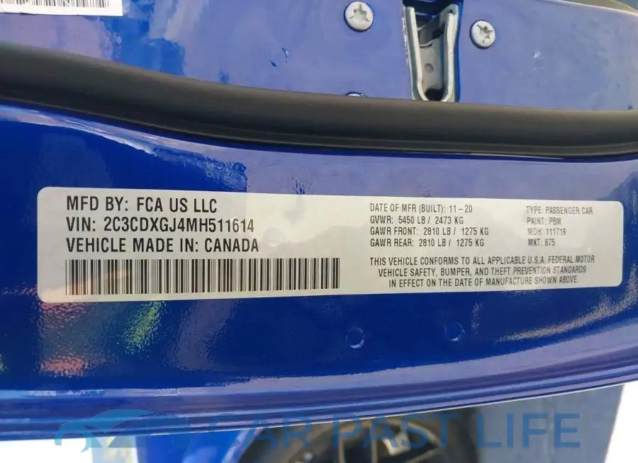 2C3CDXGJ4MH511614# 9