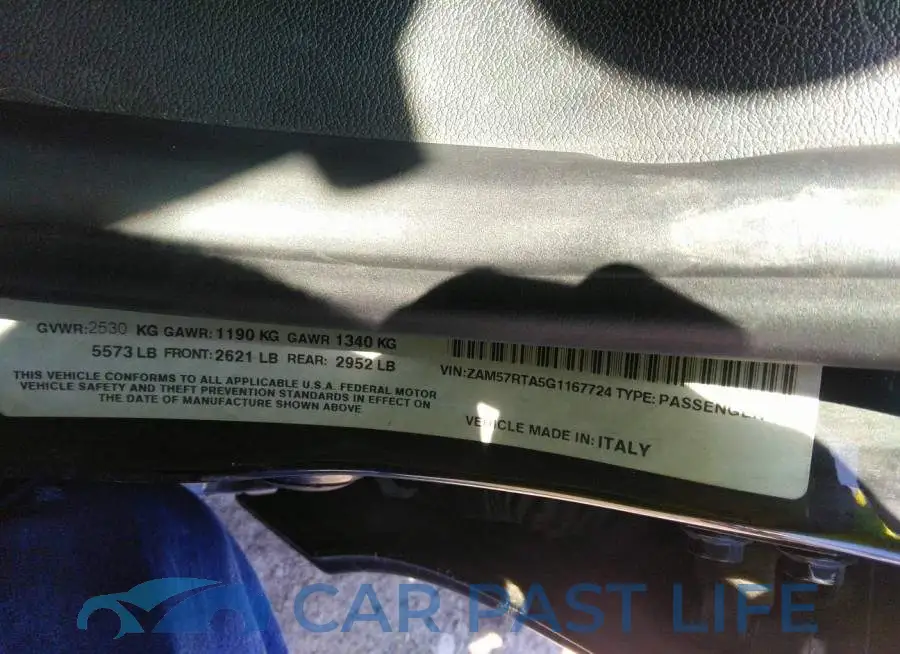 ZAM57RTA5G1167724# 9