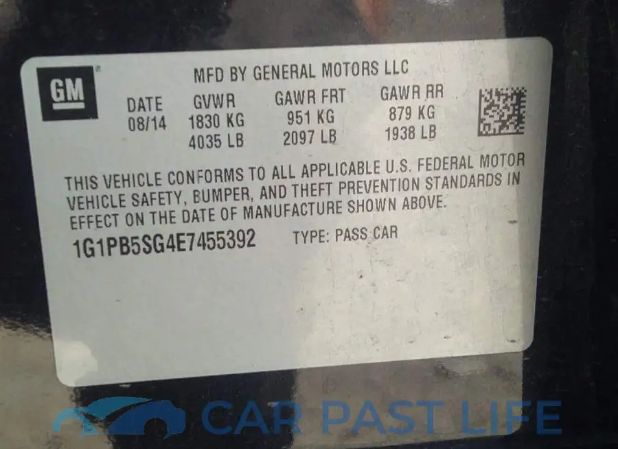 1G1PB5SG4E7455392# 9