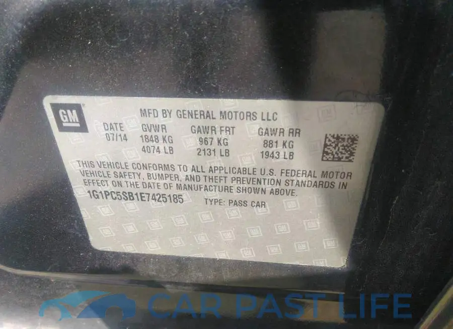 1G1PC5SB1E7425185# 9