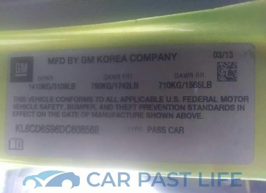 KL8CD6S96DC608568# 9