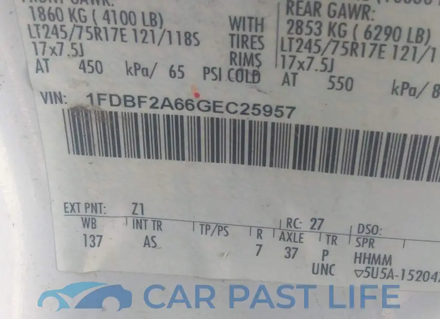 1FDBF2A66GEC25957# 9