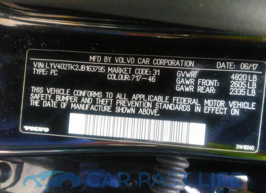 LYV402TK2JB163795# 9