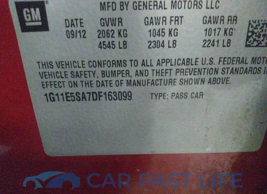 1G11E5SA7DF163099# 9