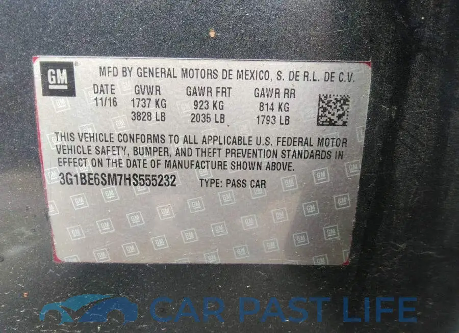 3G1BE6SM7HS555232# 9