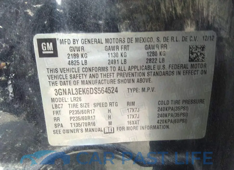 3GNAL3EK6DS564524# 9