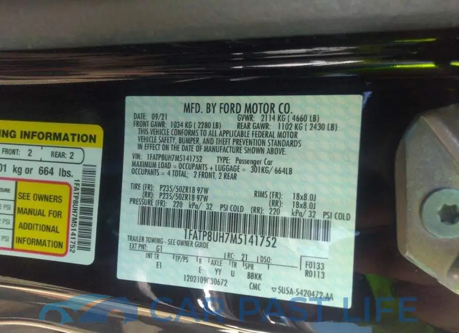 1FATP8UH7M5141752# 9