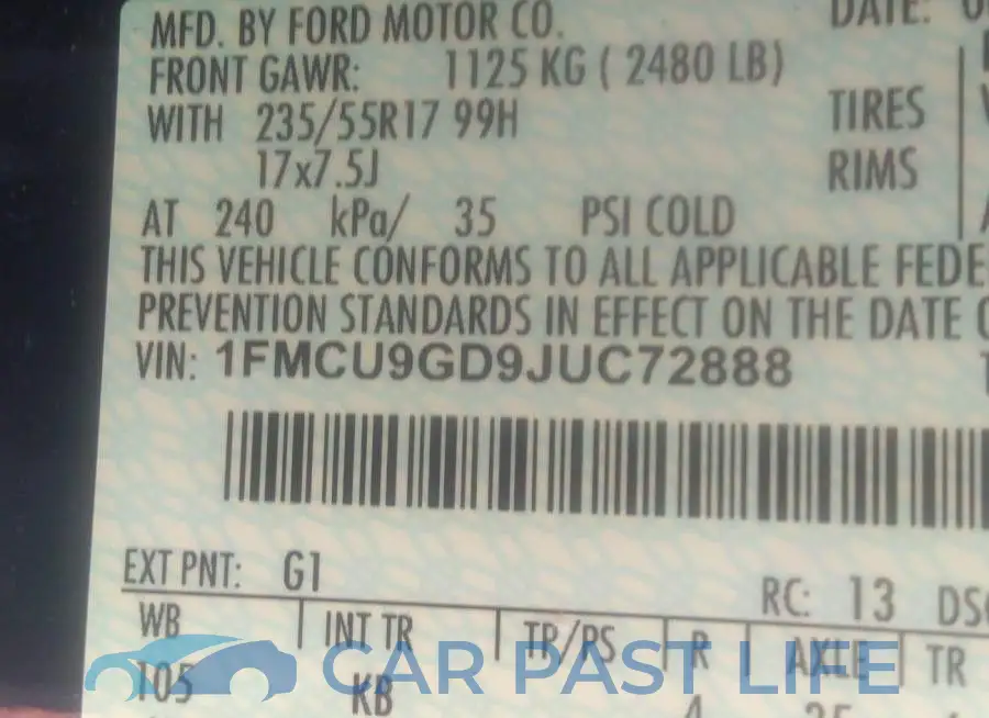1FMCU9GD9JUC72888# 9