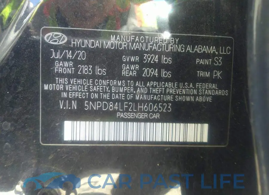 5NPD84LF2LH606523# 9