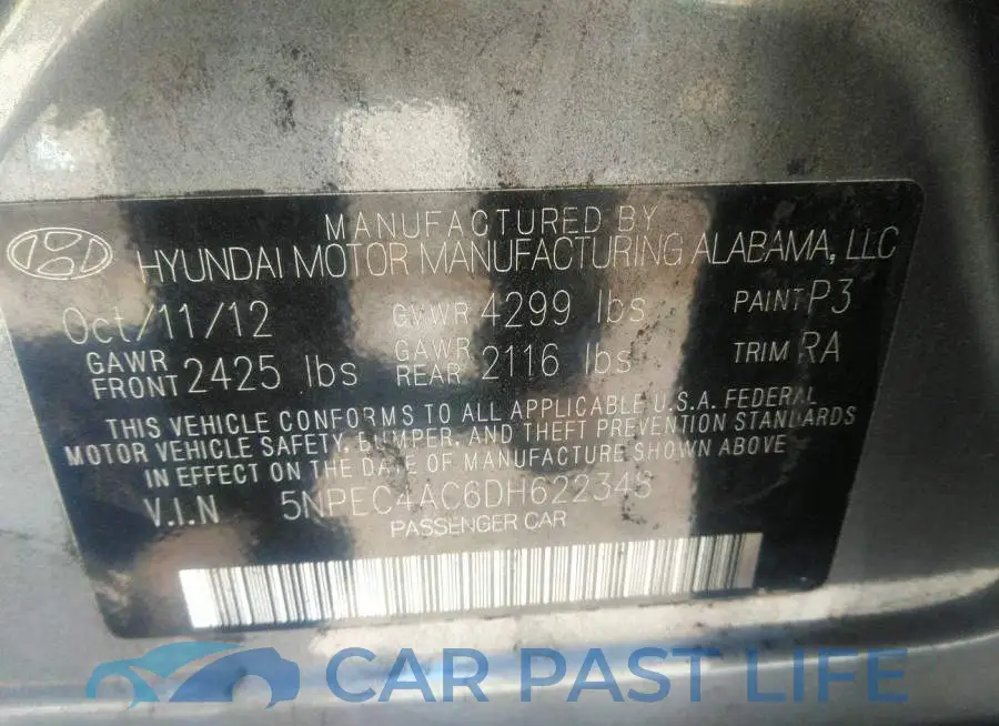 5NPEC4AC6DH622348# 9