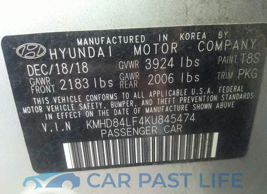 KMHD84LF4KU845474# 9