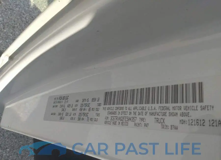 3C6TRVAG2FE504357# 9