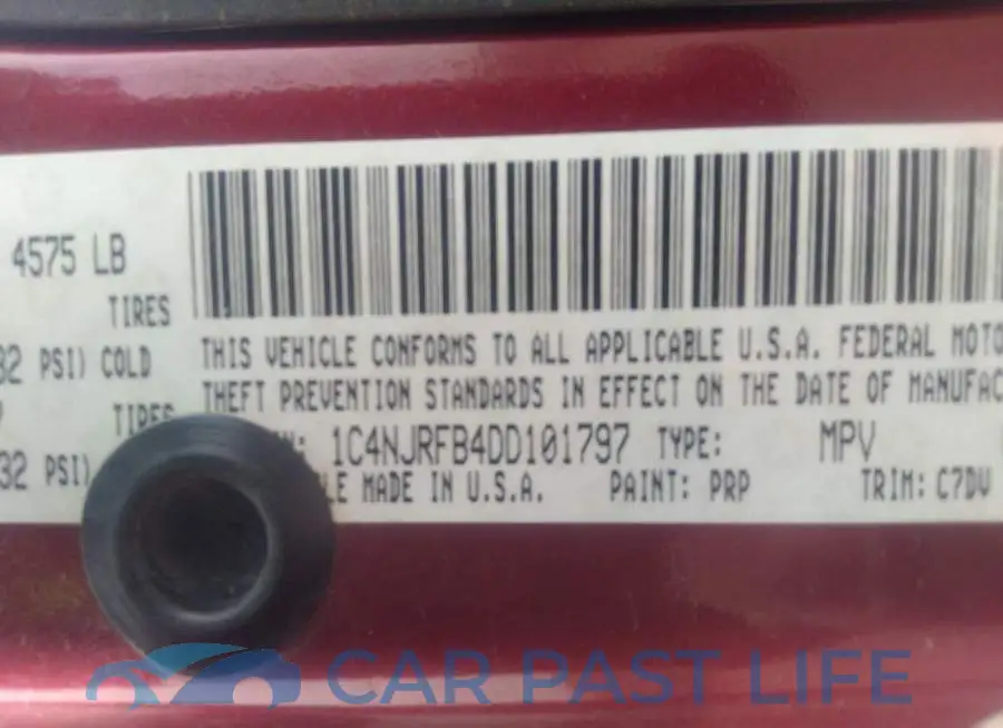 1C4NJRFB4DD101797# 9