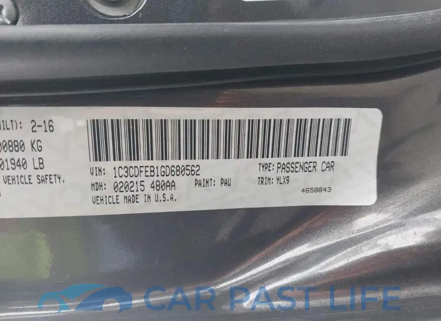 1C3CDFEB1GD680562# 9