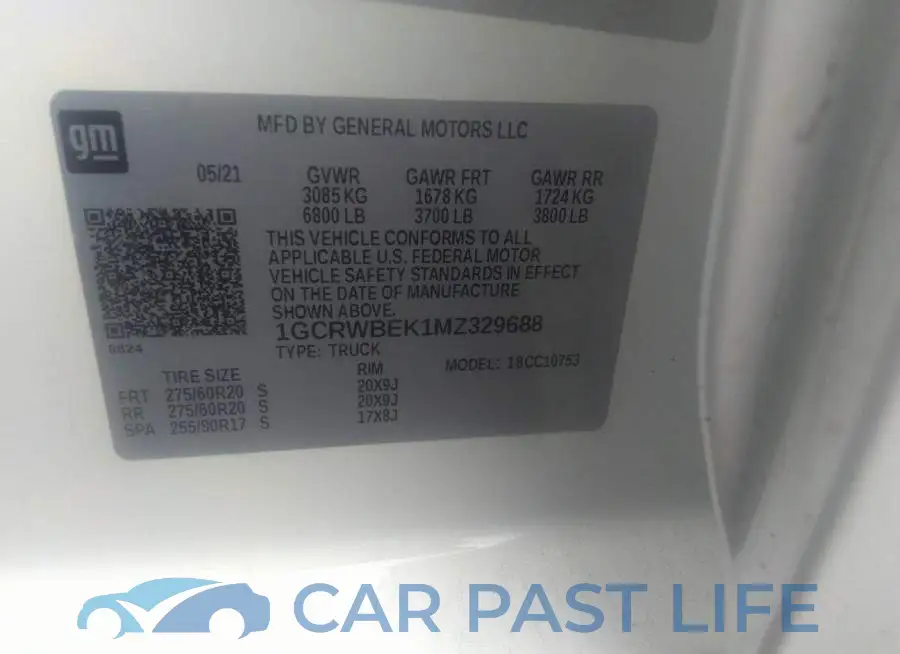 1GCRWBEK1MZ329688# 9