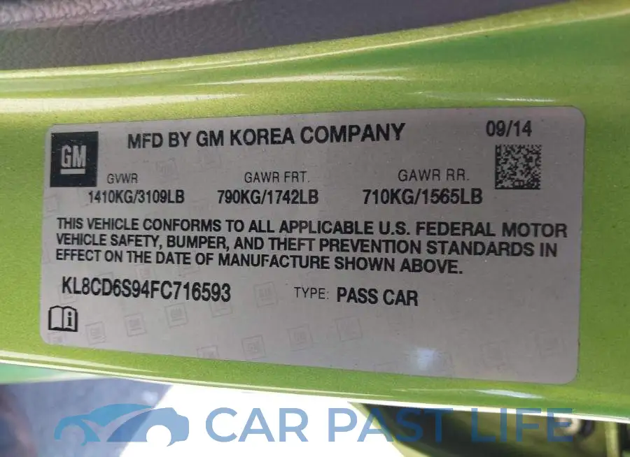 KL8CD6S94FC716593# 9