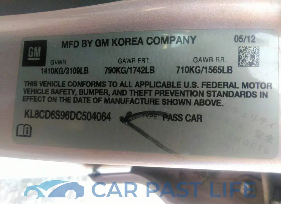 KL8CD6S96DC504064# 9