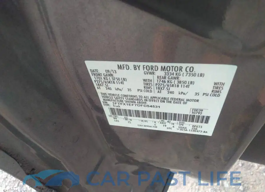 1FTFX1EF7DFD54531# 9