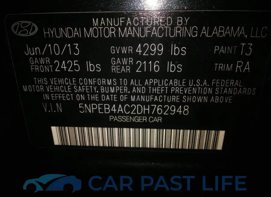5NPEB4AC2DH762948# 9
