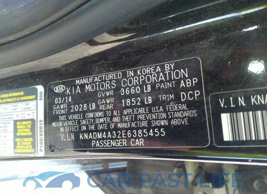 KNADM4A32E6385455# 9