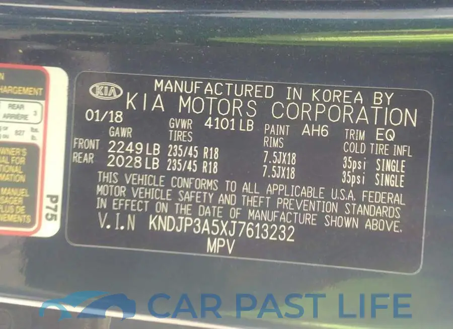 KNDJP3A5XJ7613232# 9
