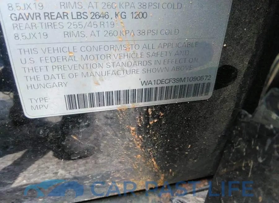 WA1DECF39M1090572# 9