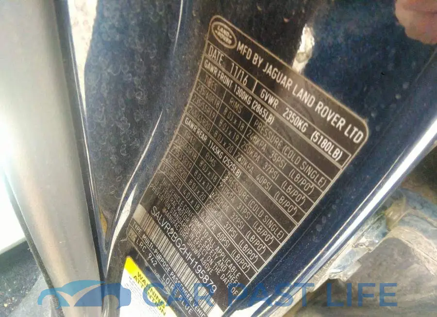 SALVR2BG2HH195879# 9