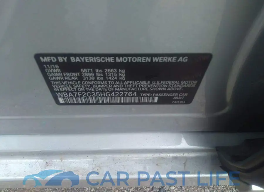 WBA7F2C35HG422764# 9