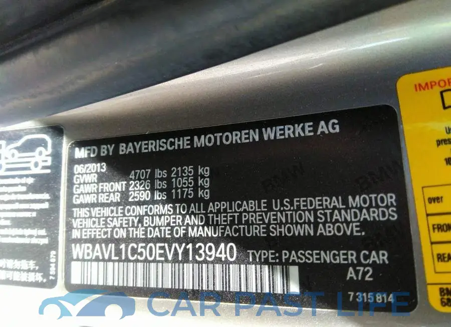 WBAVL1C50EVY13940# 9