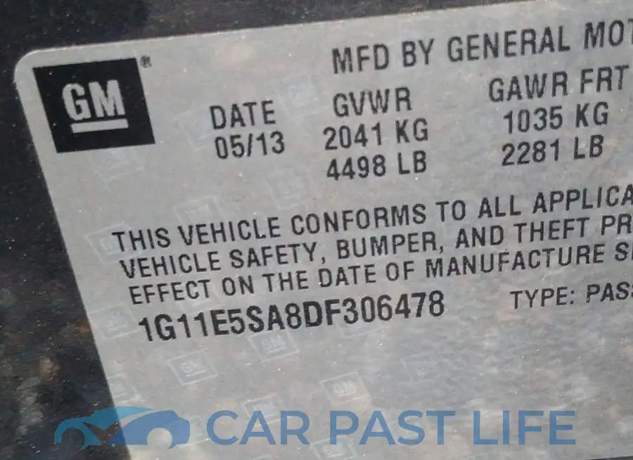 1G11E5SA8DF306478# 9