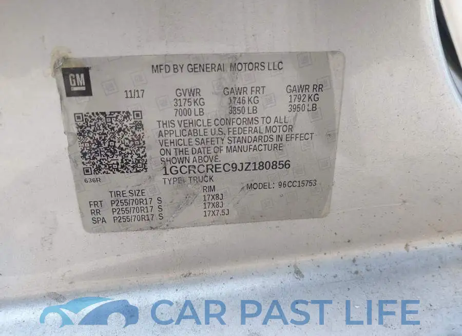 1GCRCREC9JZ180856# 9