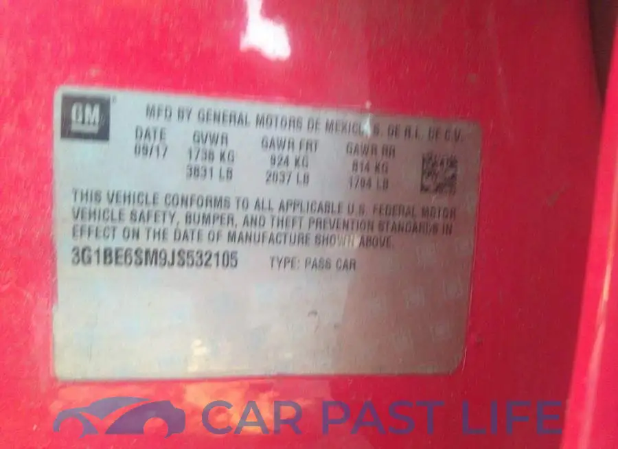 3G1BE6SM9JS532105# 9