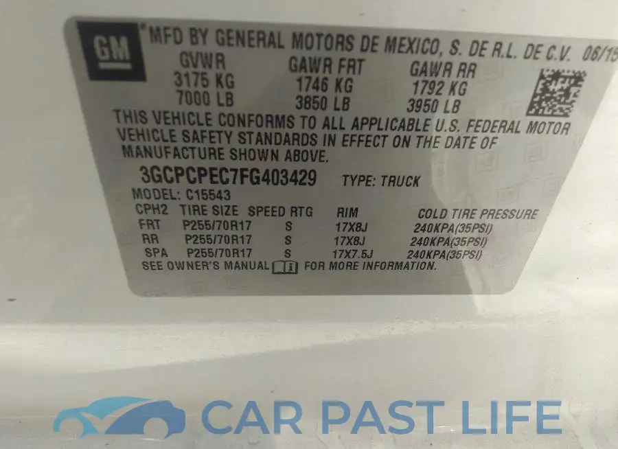 3GCPCPEC7FG403429# 9