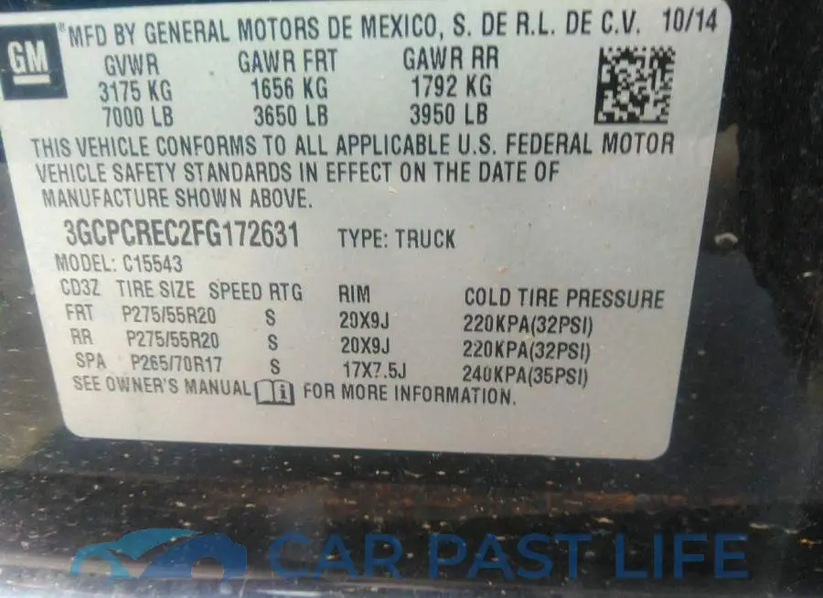 3GCPCREC2FG172631# 9