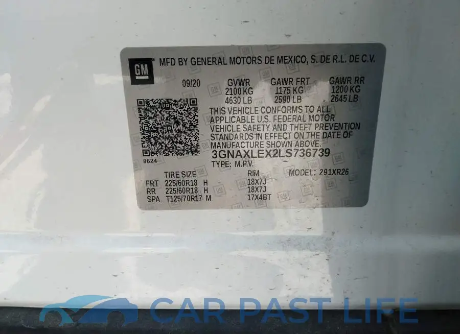 3GNAXLEX2LS736739# 9