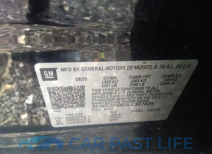 3GNCJPSB3LL327024# 9