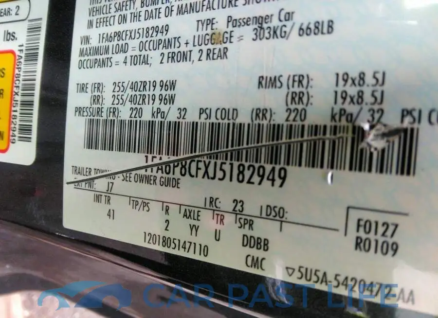 1FA6P8CFXJ5182949# 9