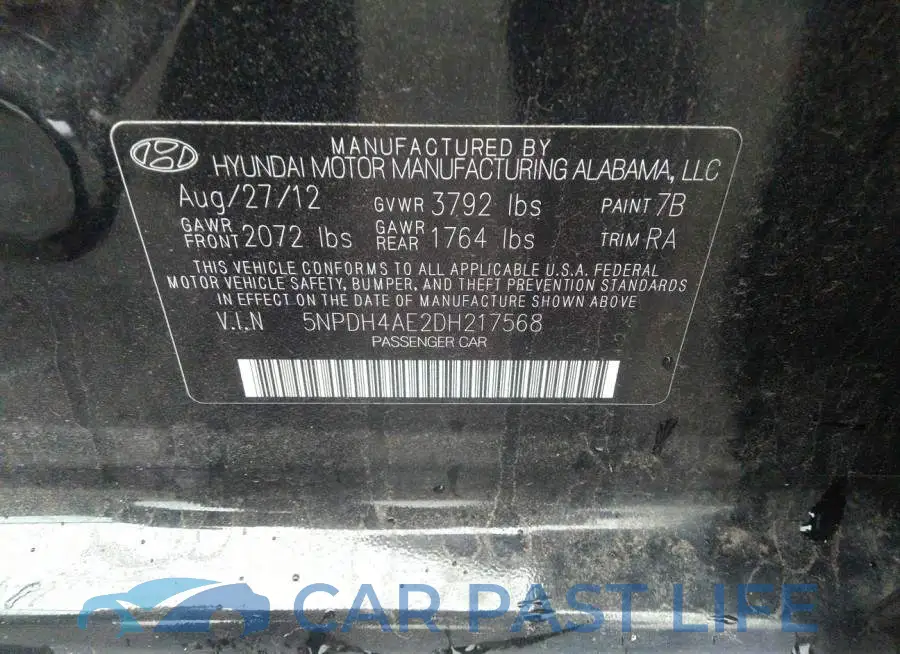 5NPDH4AE2DH217568# 9