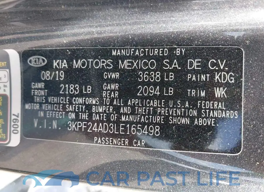 3KPF24AD3LE165498# 9