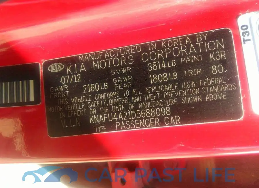 KNAFU4A21D5688098# 9