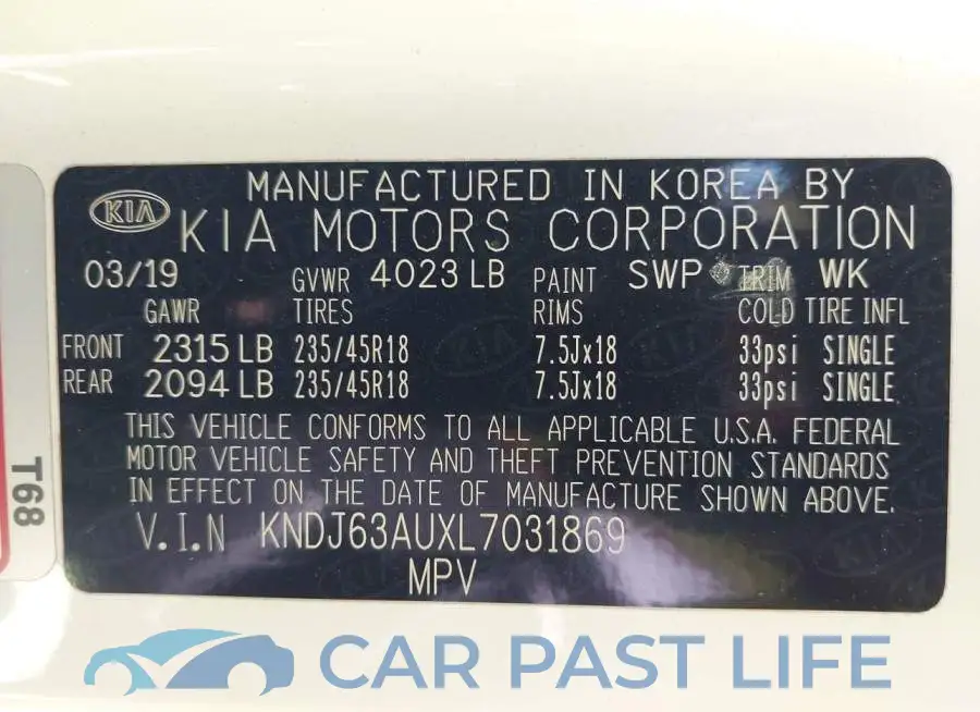 KNDJ63AUXL7031869# 9