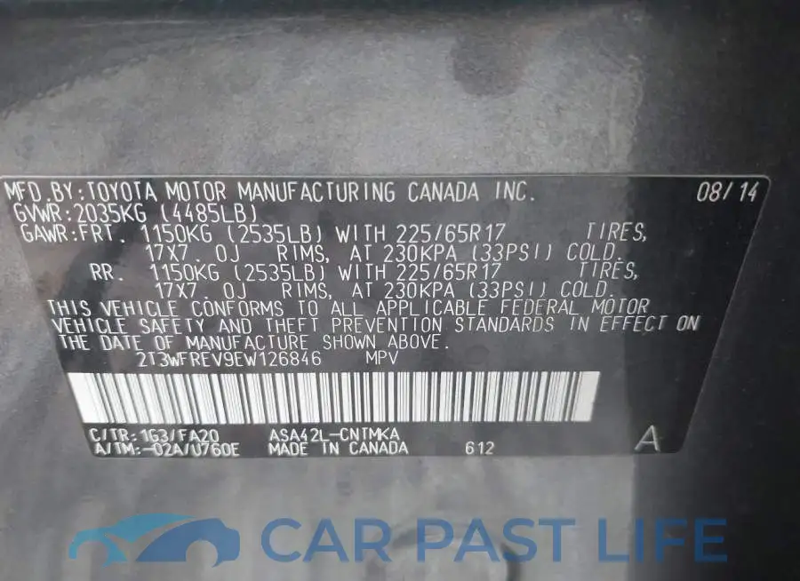 2T3WFREV9EW126846# 9
