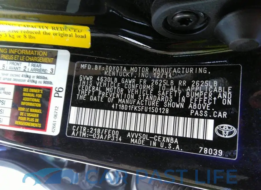 4T1BD1FK5FU150128# 9