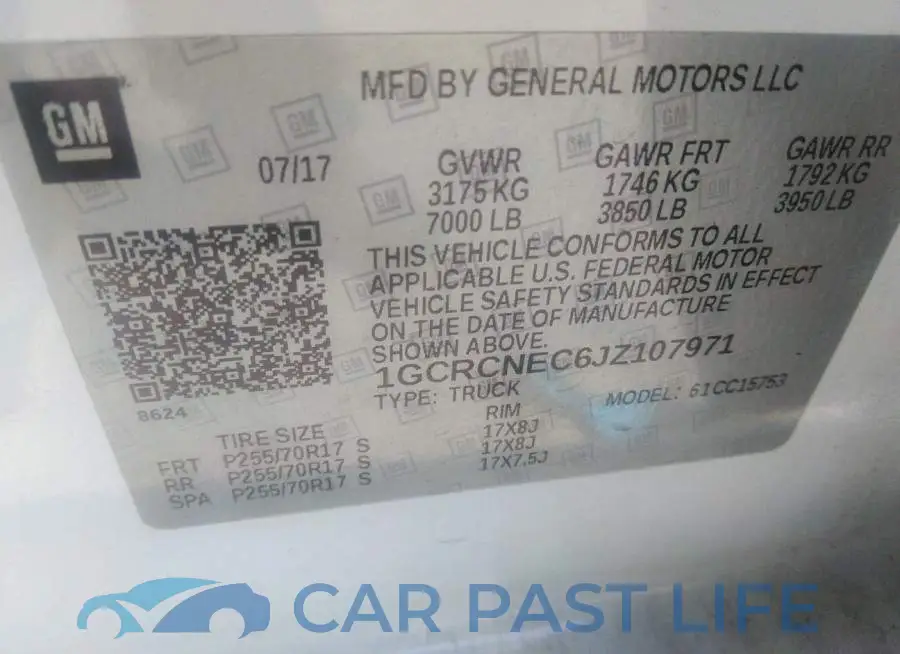 1GCRCNEC6JZ107971# 9