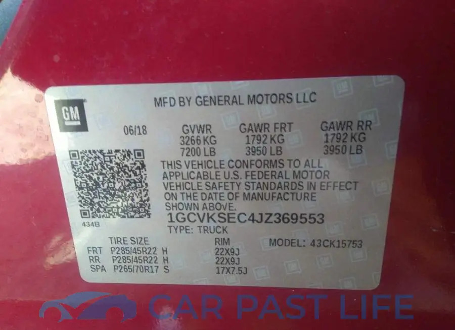 1GCVKSEC4JZ369553# 9