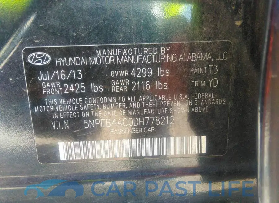 5NPEB4AC0DH778212# 9