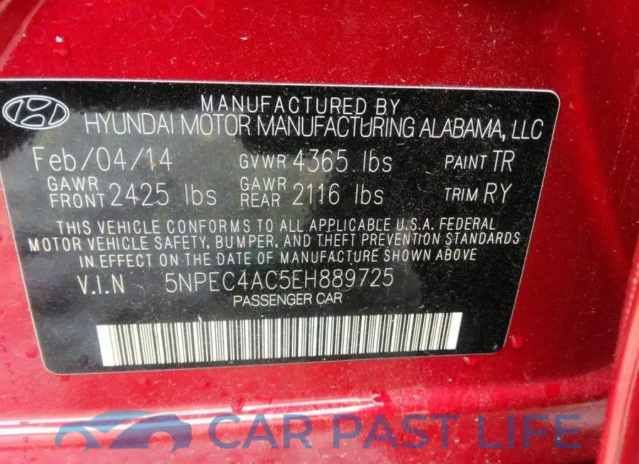 5NPEC4AC5EH889725# 9