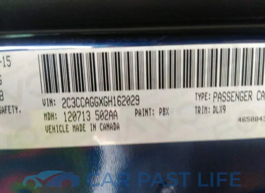 2C3CCAGGXGH162029# 9